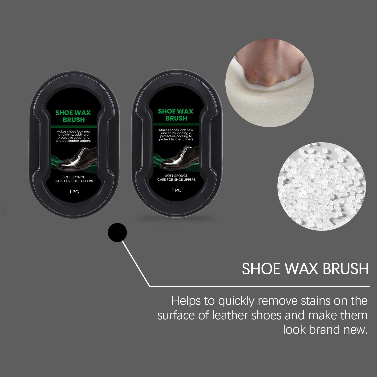 double-sided instant shoe polish sponge that provides a quick and easy shine to leather footwear.