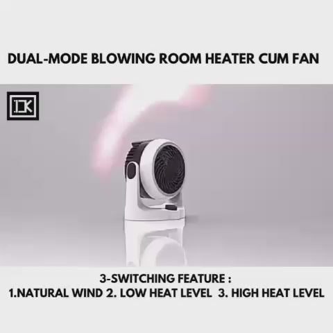 DUAL PURPOSE BLOWING ROOM HEATER CUM FAN